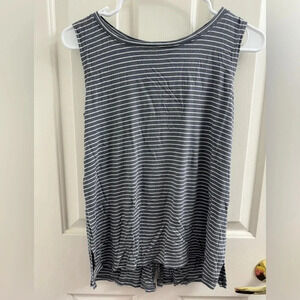 Old navy stripped scoop neck open back tank